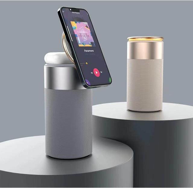 3-in-1 Wireless Charger & Bluetooth Speaker Lamp