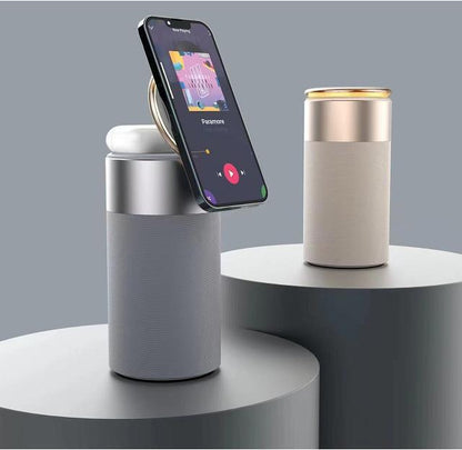 3-in-1 Wireless Charger & Bluetooth Speaker Lamp
