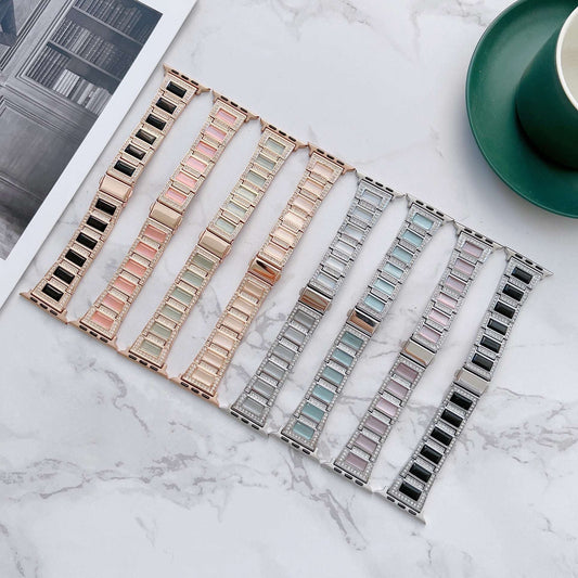 Opal Diamond Metal Apple Watch Strap For Her