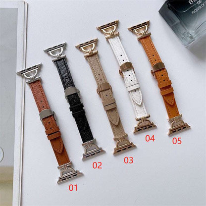 CASYFiE Butterfly Clasp Thin Apple Watch Strap