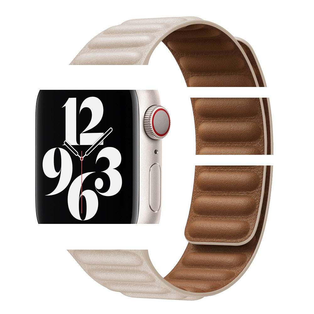 CASYFiE Two-section Leather Apple Watch Strap