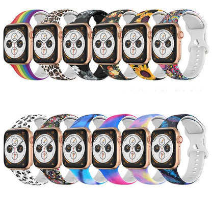 Printed Silicone Apple Watch Strap